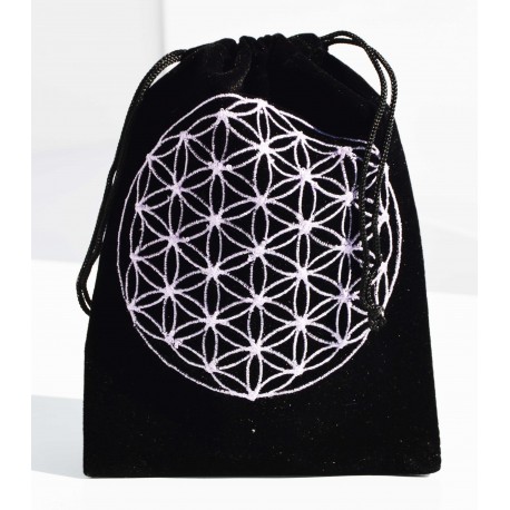 Pochette Brodée Fleur de Vie