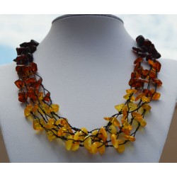 Collier Ambre et lin