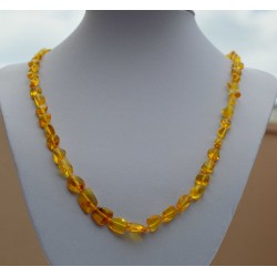 Collar largo ámbar claro