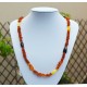 Collier Ambre sautoir foncé