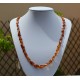 Collier long Ambre miel