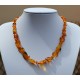 Collier sautoir Ambre miel 