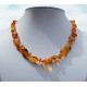 Collier sautoir Ambre miel 