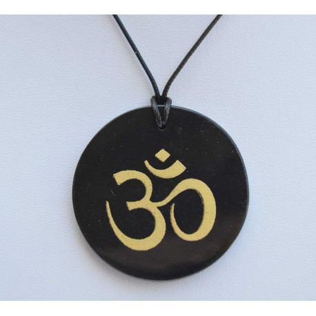 Pendentif Shungite Om
