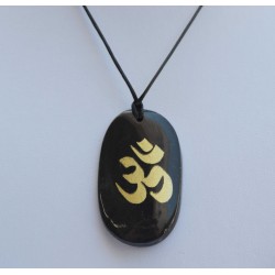 Pendentif Shungite Om Ovale