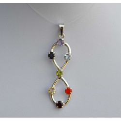 Pendentif Lemniscate serti argent