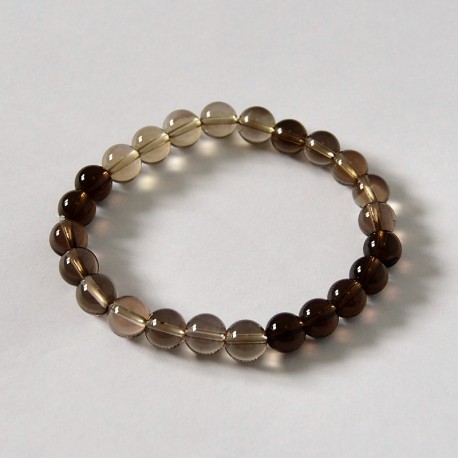 Bracelet en dégradé de Quartz Fumé