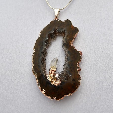 Pendentif Agate pointe de cristal