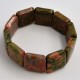 Bracelet Unakite square 20mm
