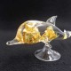 Feuilles d'Or en dauphin de verre