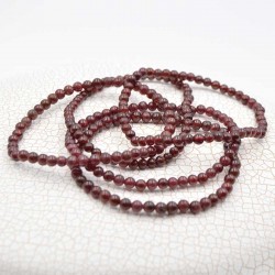 Grenat bracelet perles rondes 4mm