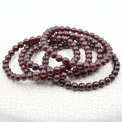 Grenat bracelet perles rondes 6mm