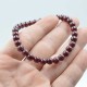 Granate pulsera perlas redondas 6mm