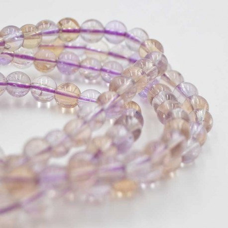 Amétrine bracelet perles rondes 6mm