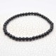 Turmalina negra pulsera perlas redondas 4mm