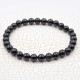 Turmalina negra pulsera perlas redondas 6mm