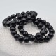 Turmalina negra pulsera perlas redondas 12mm