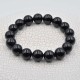 Turmalina negra pulsera perlas redondas 12mm