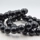 Turmalina negra pulsera perlas redondas 12mm