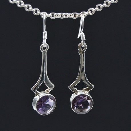 Boucle d'oreille Améthyste