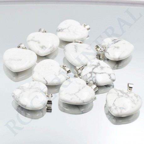 Howlite pendentif coeur