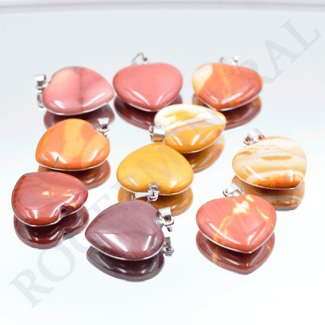 Jaspe Mokaïte pendentif coeur