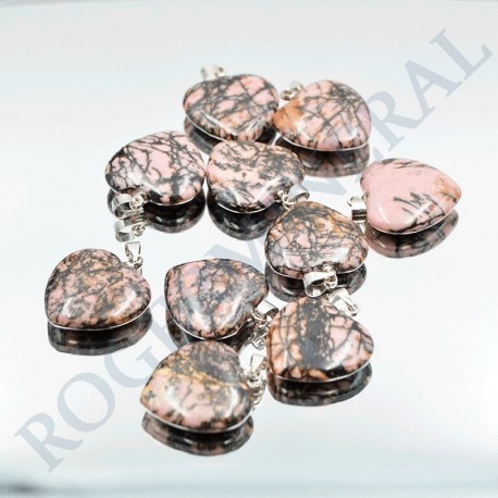 Rhodonite pendentif coeur