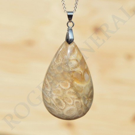 Pendentif Agate Fossile