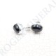 Boucle d'oreille Tourmaline Noir argent