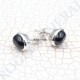 Boucle d'oreille Tourmaline Noir argent