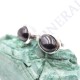 Boucle d'oreille Tourmaline Noir argent