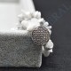Bracelet Howlite baroque avec Fleur de Vie