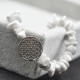 Bracelet Howlite baroque avec Fleur de Vie