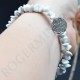 Bracelet Howlite baroque avec Fleur de Vie