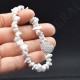 Bracelet Howlite baroque avec Fleur de Vie