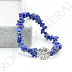Pulsera Lapislázuli barroca con Flor de Vida