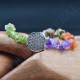 Bracelet 7 Chakkra  baroque avec Fleur de Vie