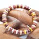 Bracelet Jaspe mokaïte Perles plates 10mm