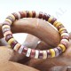 Bracelet Jaspe mokaïte Perles plates 10mm