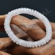 Bracelet Quartz rose perles plates 10mm