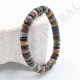 Bracelet Jaspe Polychrome perles plates 10mm