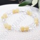 Bracelet Calcite Jaune et Cristal d Roche