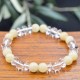 Bracelet Calcite Jaune et Cristal d Roche