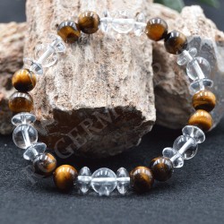 Bracelet Oeil de Tigre perles rondes