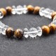 Bracelet Oeil de Tigre et Cristal de Roche