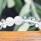 Bracelet Quartz rose Perles et Cristal de Roche