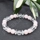 Bracelet Quartz rose Perles rondes
