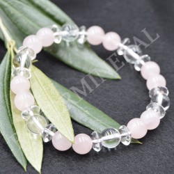 Bracelet Quartz rose Perles rondes