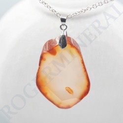 Pendentif Plaque de Cornaline