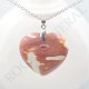 Jaspe Mokaïte pendentif coeur